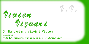 vivien vizvari business card